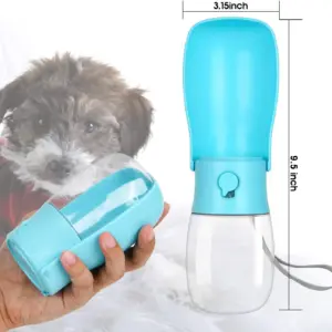 garrafa de água portátil dobrável para cães