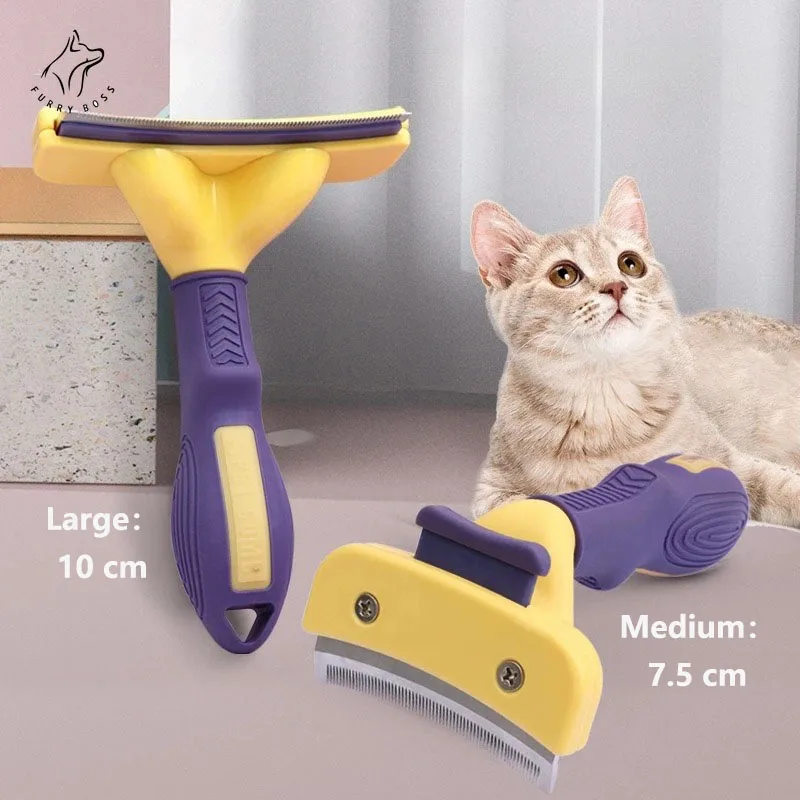 Escova para Pets M para Remoção de Pelos com Dentes Arredondados - Imagem 2