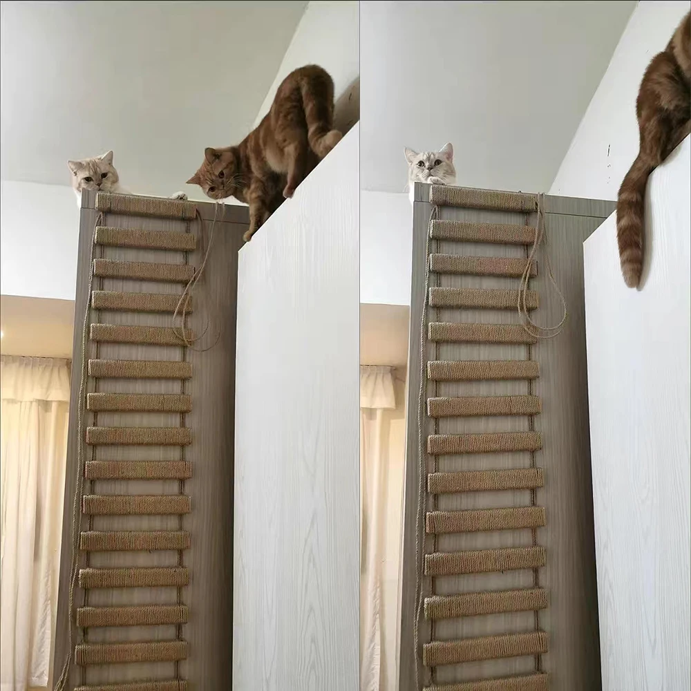 Escada para Gatos de Sisal e Madeira 50 cm para Escalada - Imagem 3