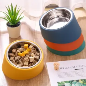 comedouro para cães com tigelas de inox