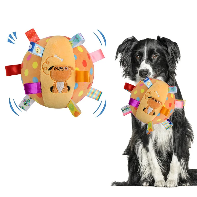 Bola Interativa para Cães com Cabo de Nylon e Sino - Imagem 2