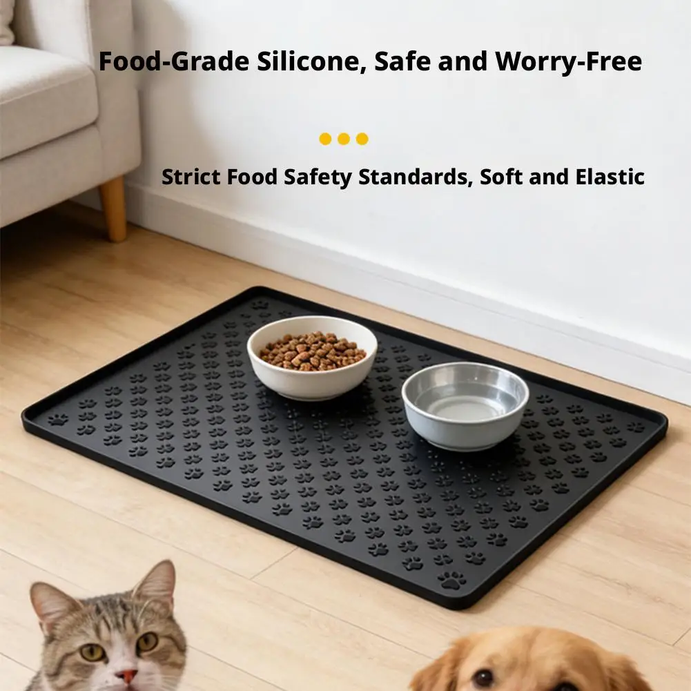 Tapete de Silicone para Cães e Gatos 48x30 cm Antiderrapante - Image 2