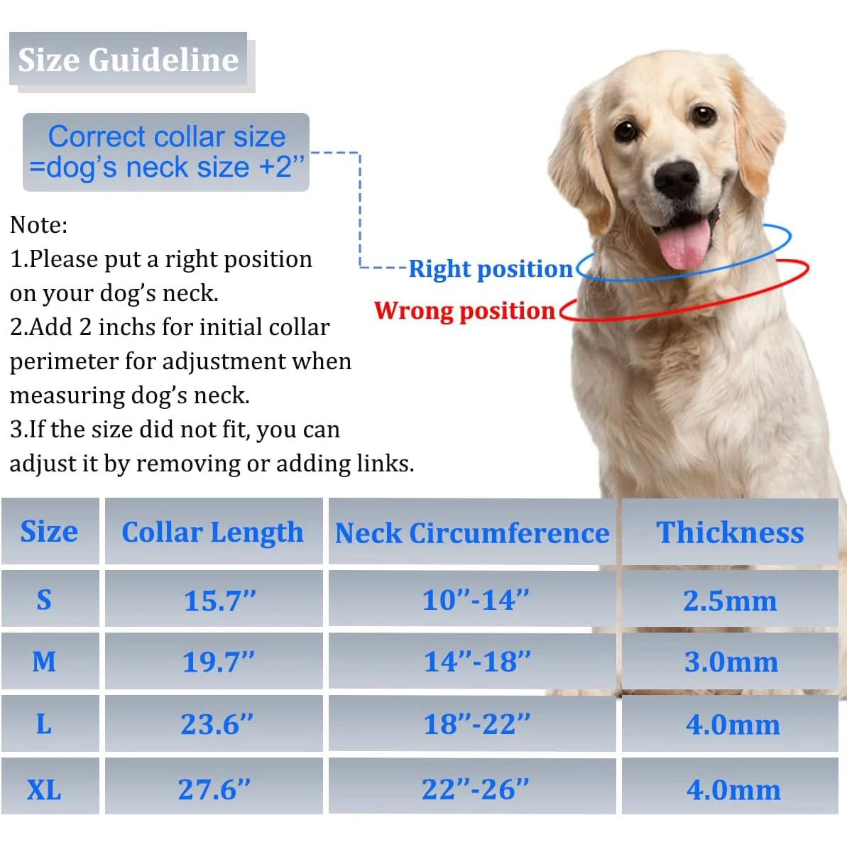 Coleira de Aço Inoxidável para Cães com Fivela de Liberação Rápida - Image 5