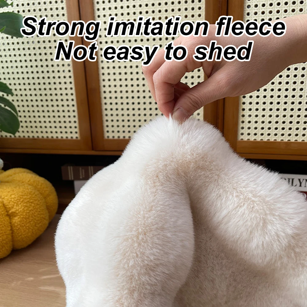 Cama Redonda para Gatos e Cães Pequenos de Pelúcia - Imagem 5
