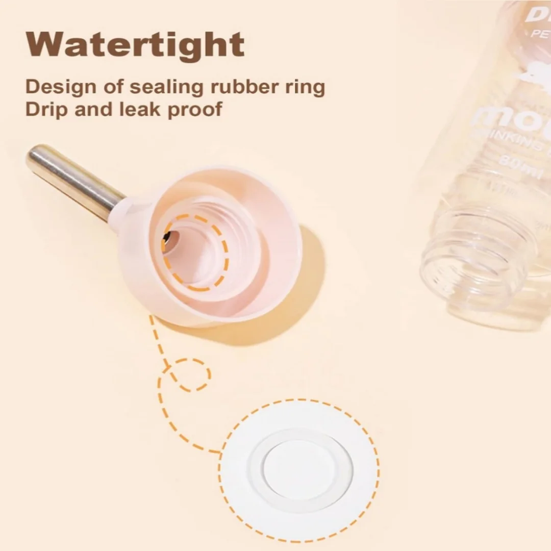 Garrafa de Água para Hamster de 80-425ml com Suporte Desmontável - Imagem 3