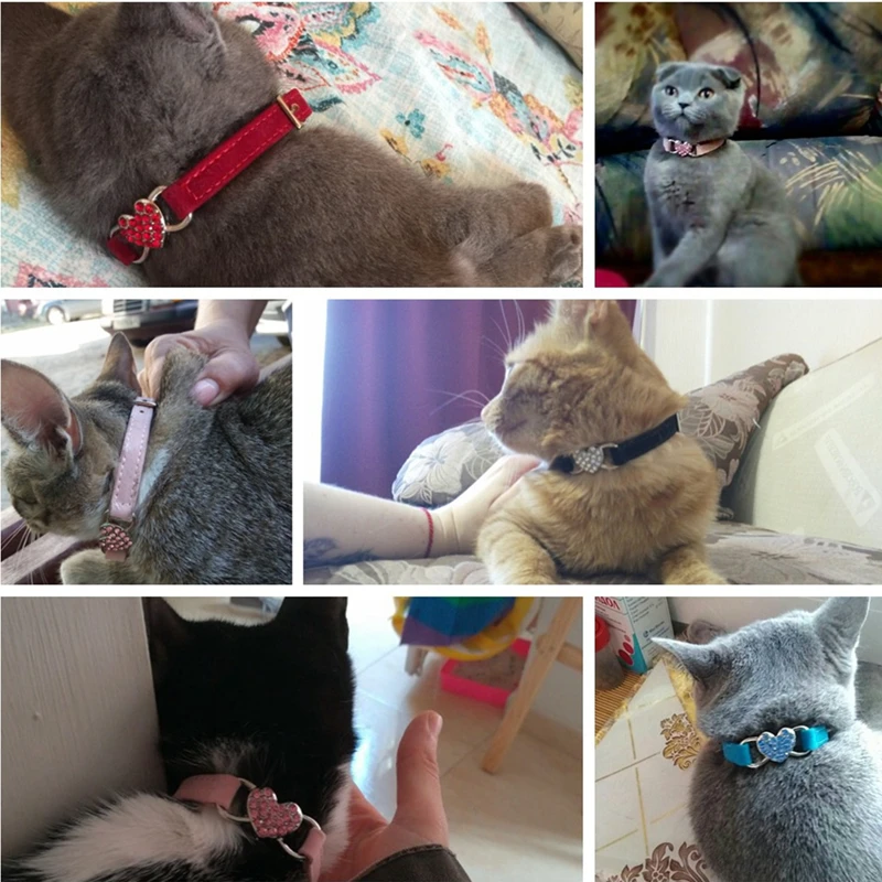 Coleira para Gatos e Cães Pequenos de Veludo Elástica Ajustável - Imagem 2