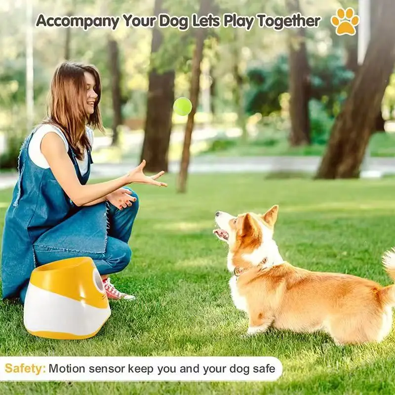 Lançador Automático de Bolas para Cães Recarregável USB com 3 Distâncias - Imagem 3