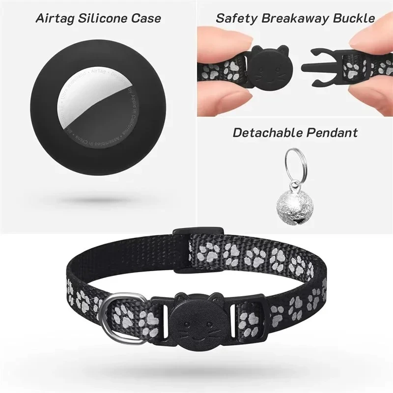 Coleira para Gato com Suporte AirTag, Ajustável e Refletiva - Imagem 5