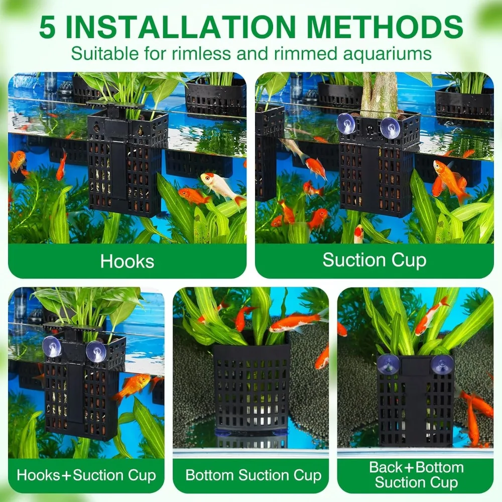 Suporte para Plantas de Aquário com Altura Ajustável e Ventosa - Imagem 4