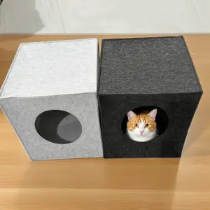 casa cubo dobrável para gatos