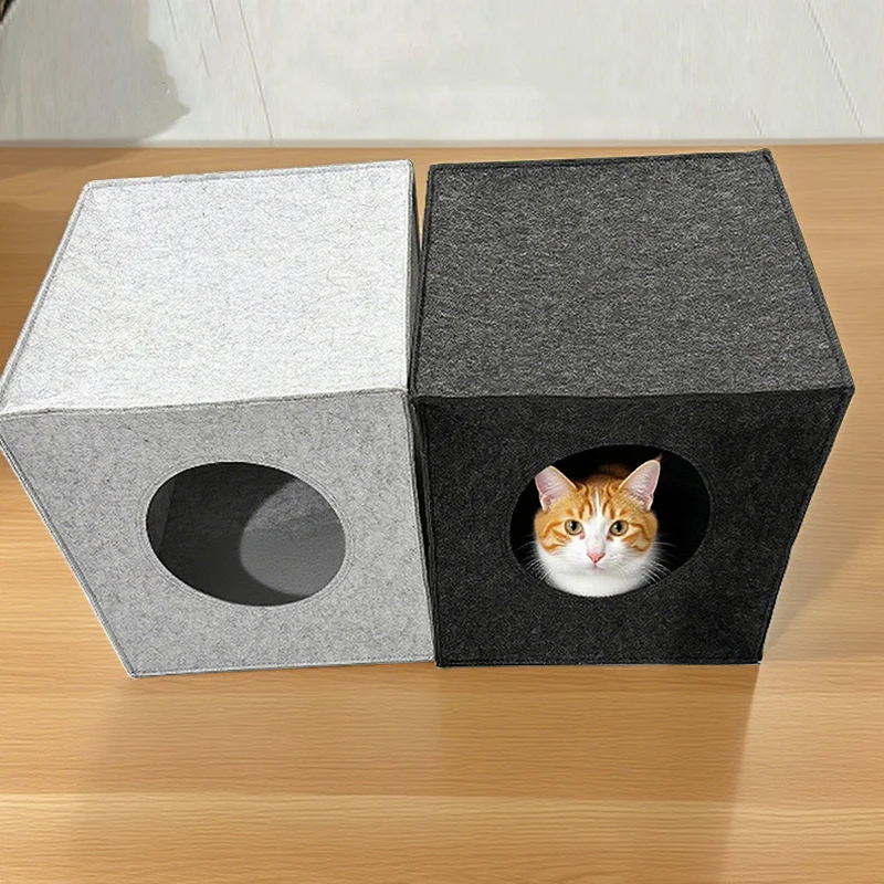 casa cubo dobrável para gatos