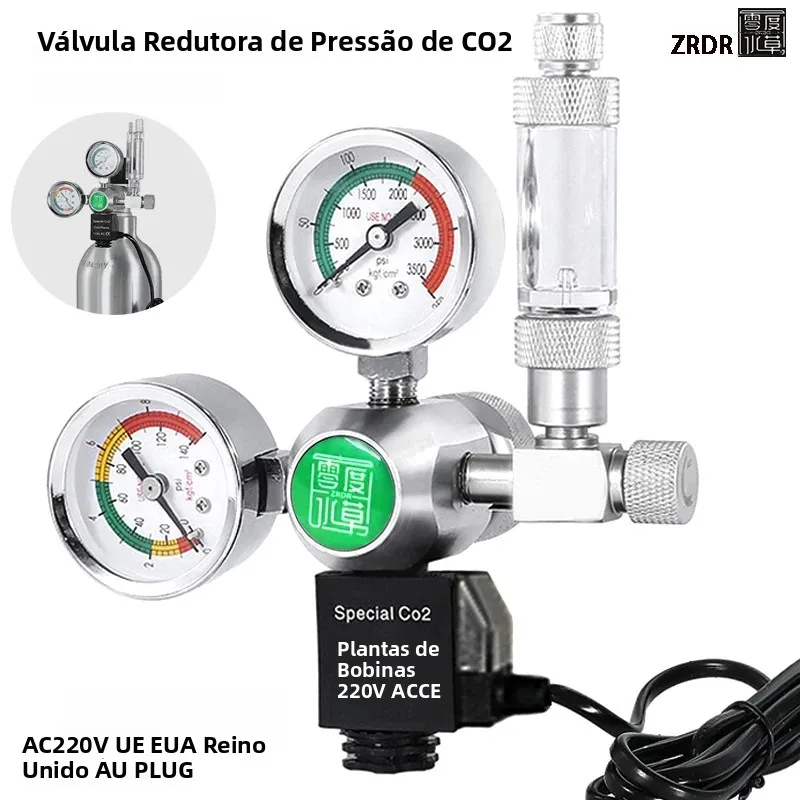regulador de co2 para aquário com solenoide