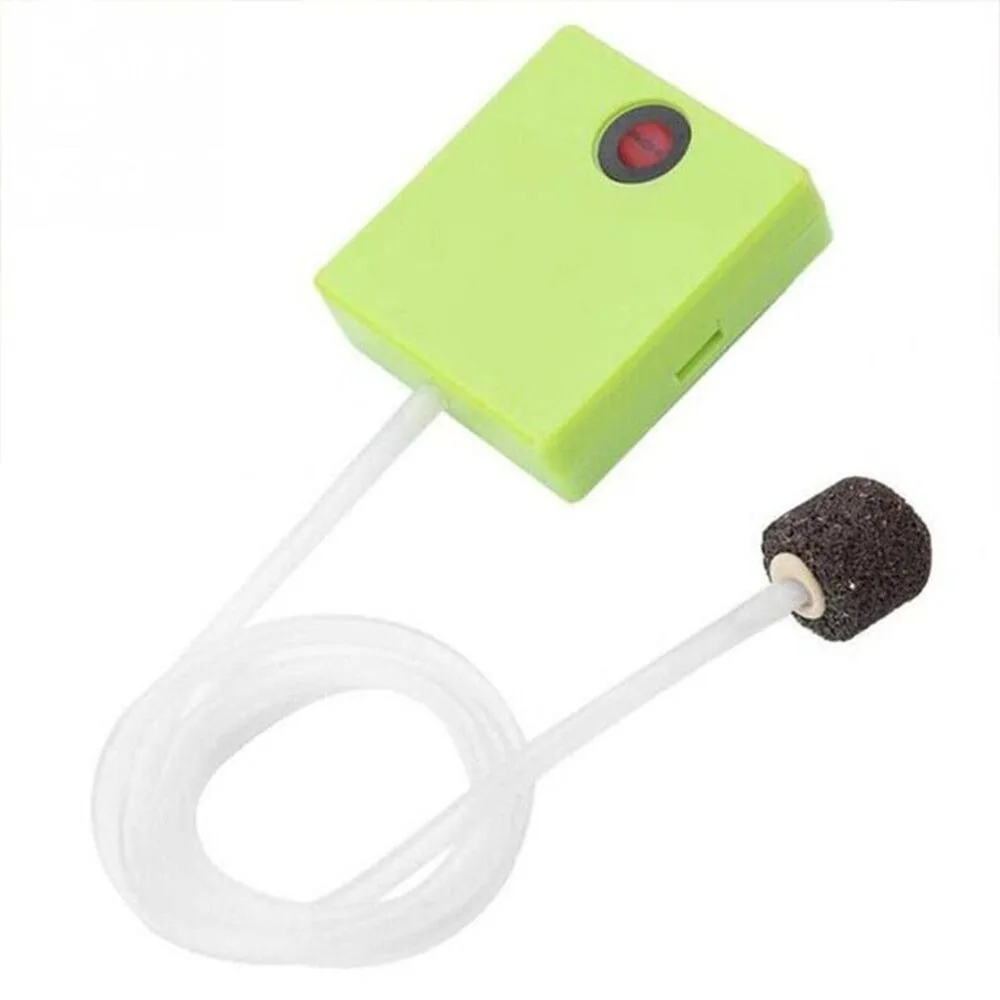 Bomba de Ar para Aquário Verde ABS 7x6,5x2cm com Saída Única - Imagem 2