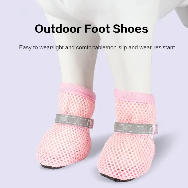 Sapatos para Cães Pequenos e Médios Antiderrapantes Refletivos - Imagem 4
