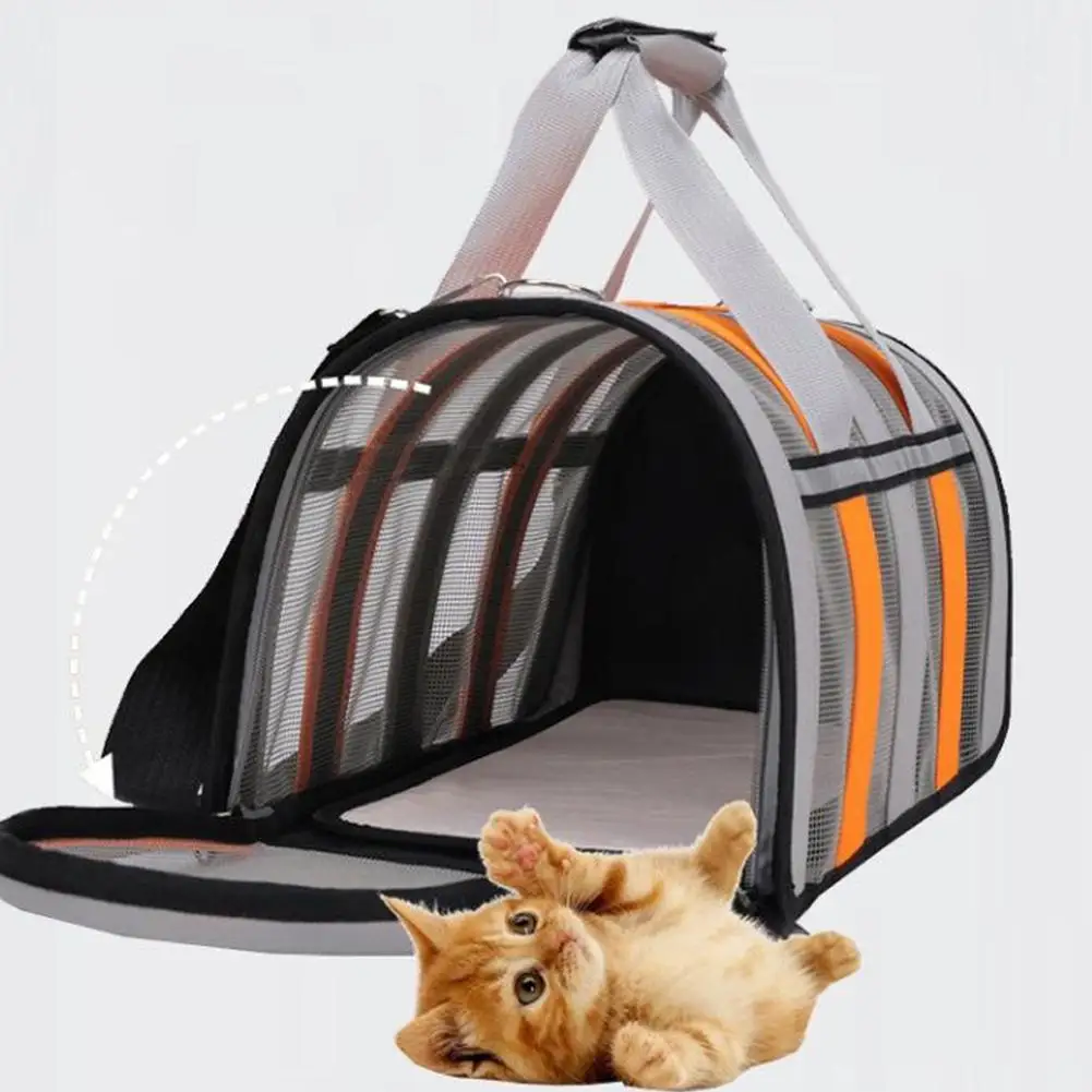 Mochila de Transporte para Cães e Gatos Pequenos Dobrável Nylon - Imagem 5