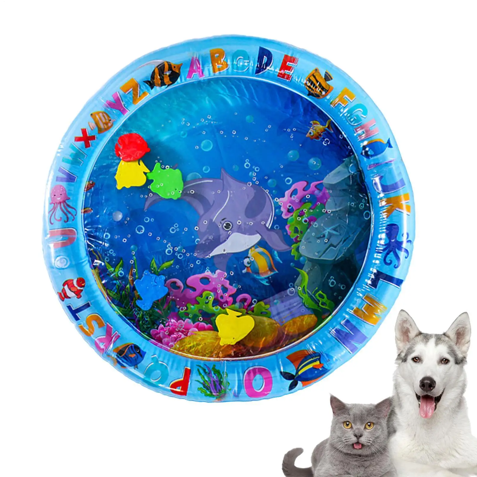 Tapete de Água Inflável para Cães e Gatos Tema Oceano - Image 6