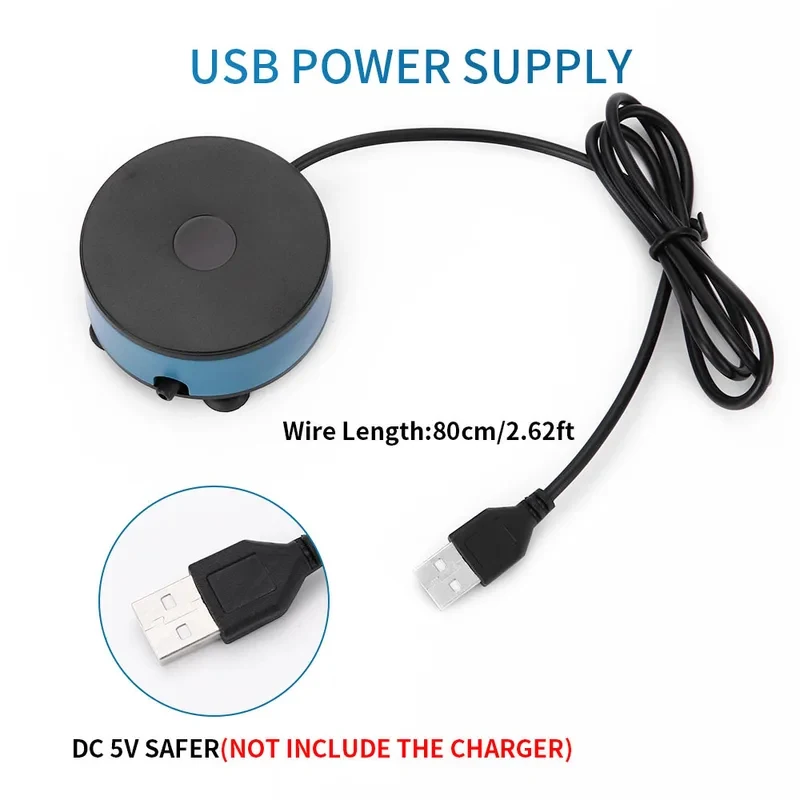 Mini Bomba de Ar USB para Aquário Nano Portátil DC5V - Imagem 5