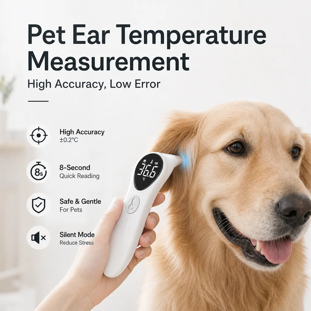 termômetro auricular para cães e gatos