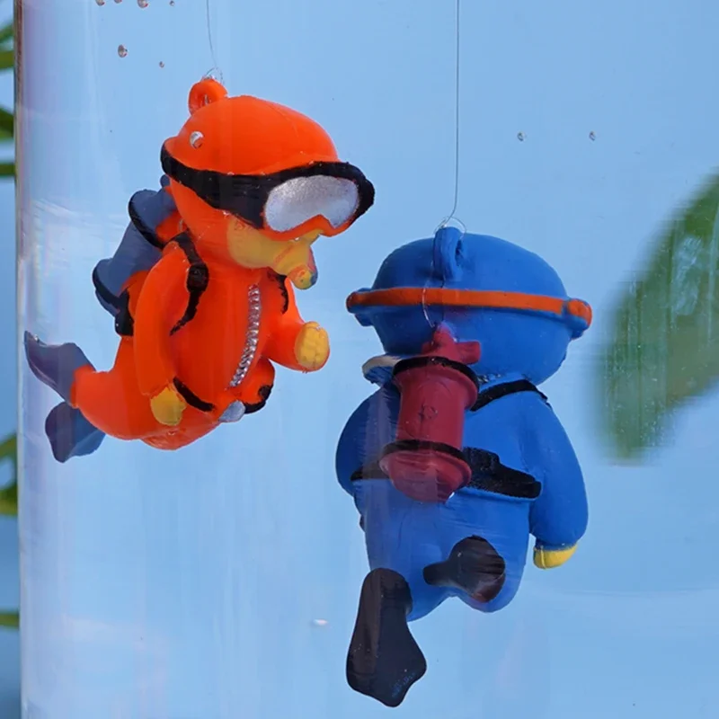 Decoração Mergulhador para Aquário Flutuante com Linha e Bola - Image 6