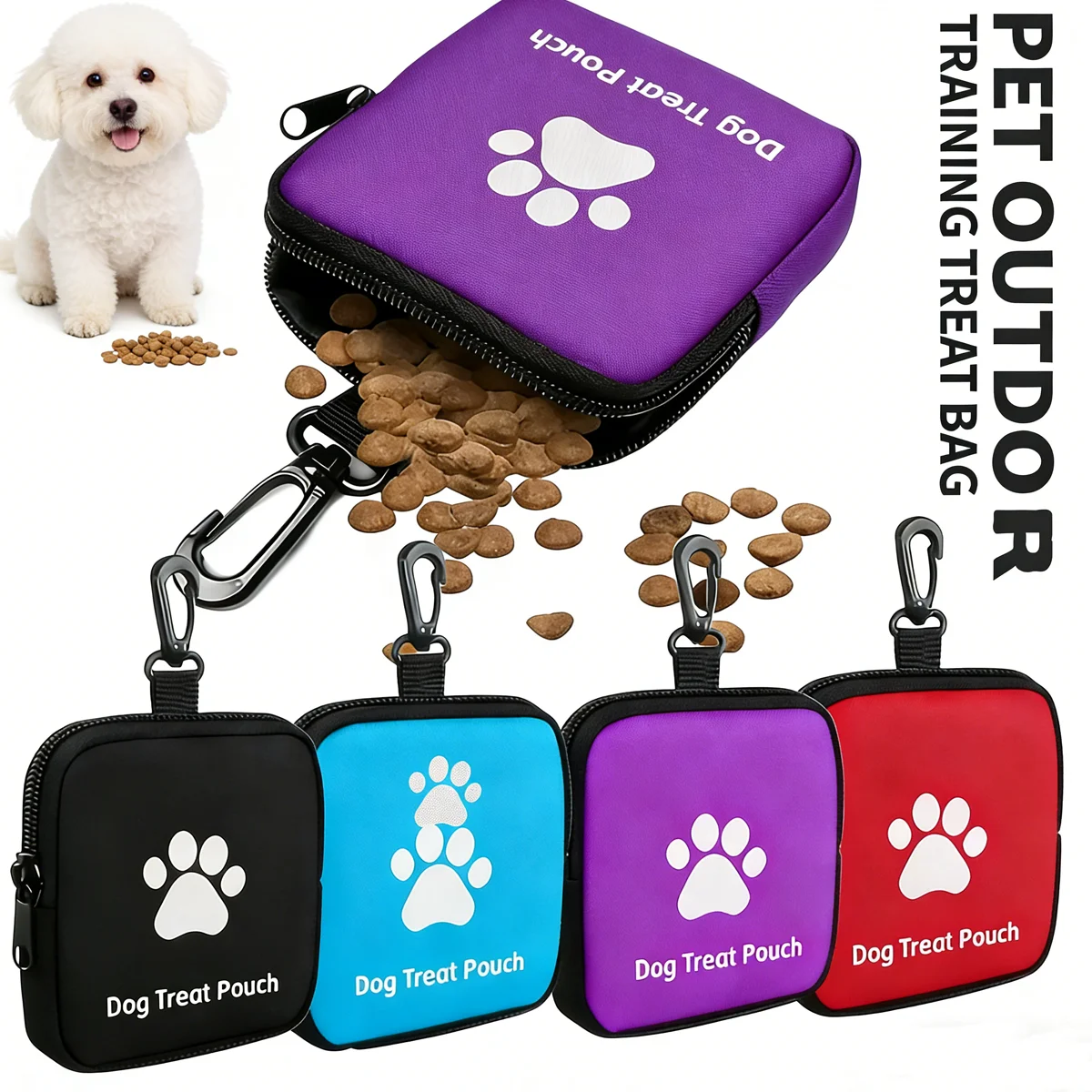 Bolsa para Petiscos de Cães com Clipe para Passeio - Image 3