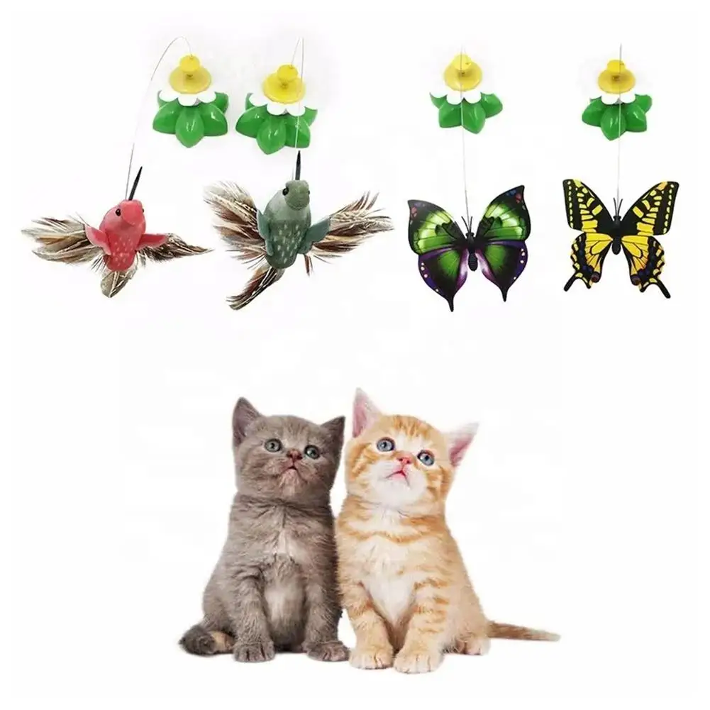 Brinquedo para Gatos Borboleta Giratória Elétrica 360° Automática - Imagem 2