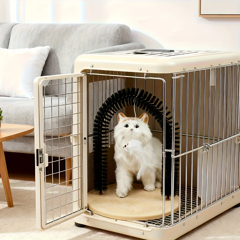 Escova para Gatos com Pente Arqueado e Massageador Destacável - Imagem 4