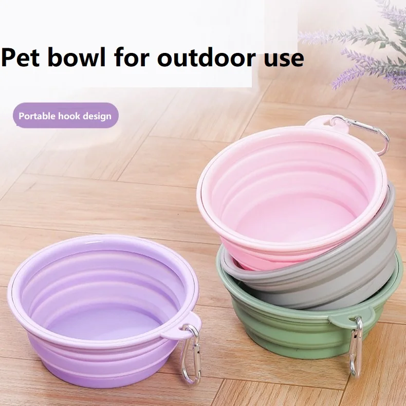 Tigela Dobrável para Cães e Gatos de Plástico 350ml para Viagem - Imagem 5