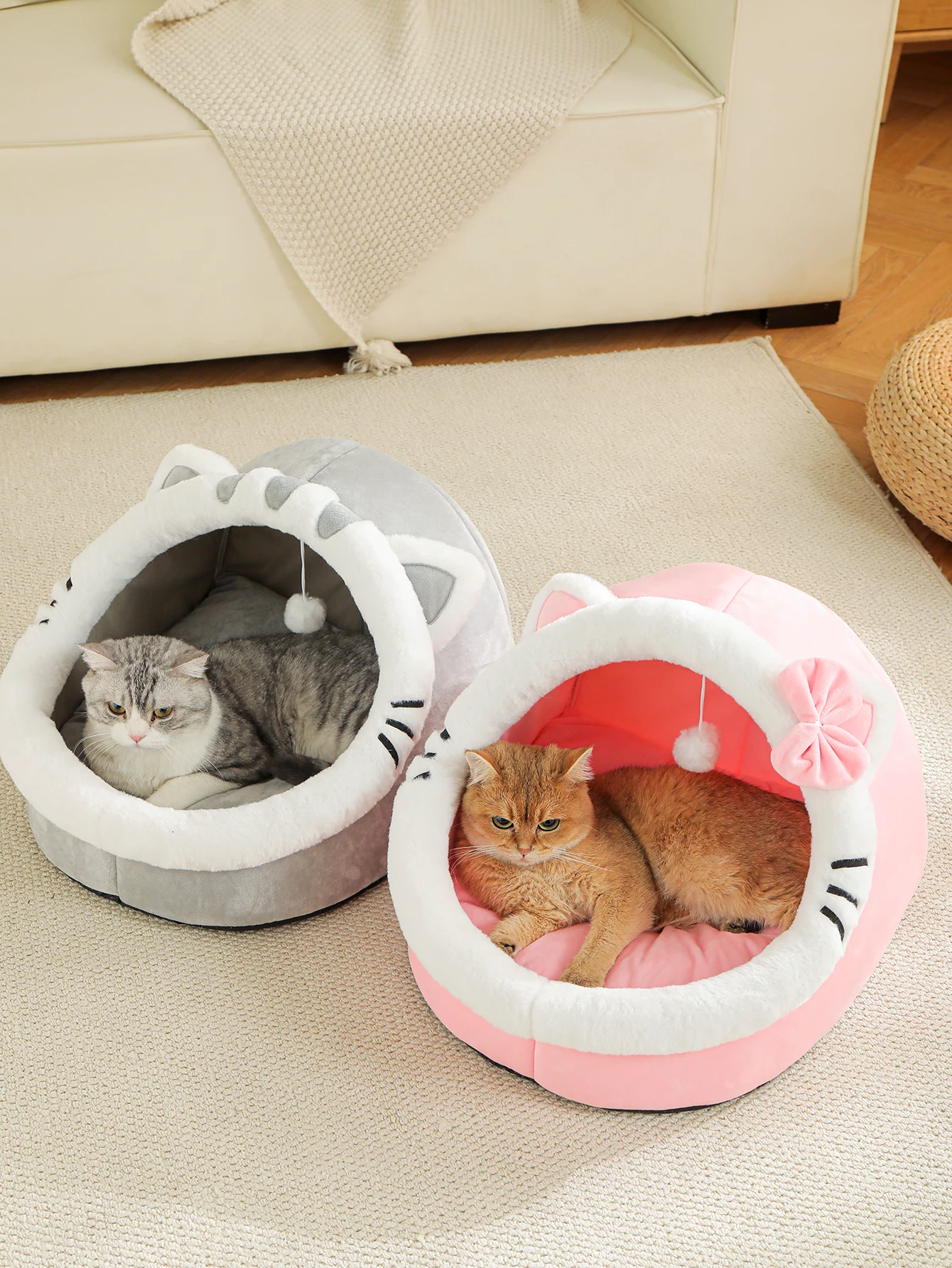 Cama Tenda para Gatos e Cães Pequenos de 35 cm Rosa - Imagem 6