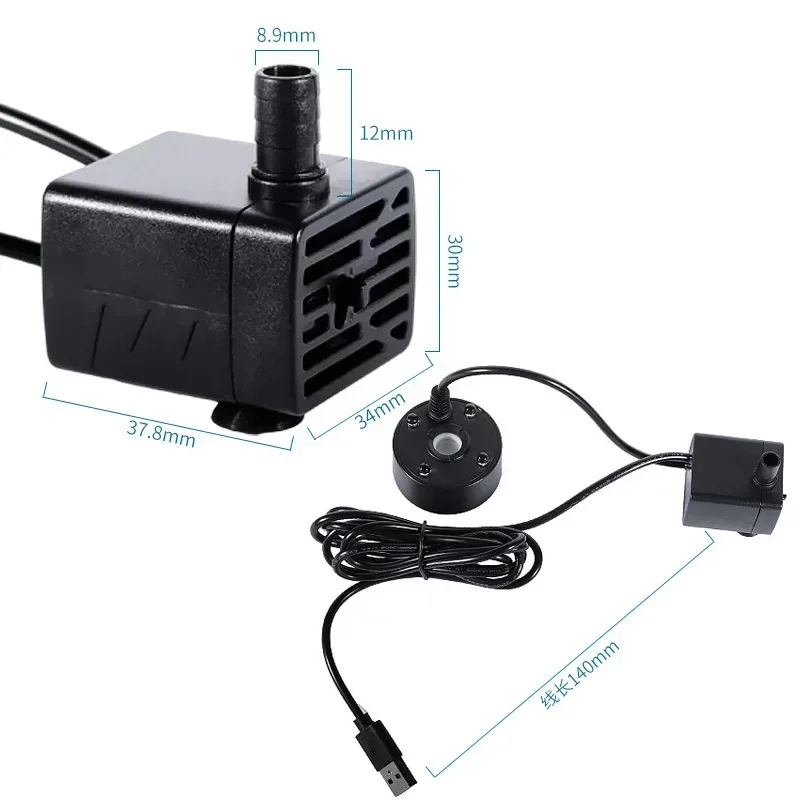 Bomba D'água e Nebulizador USB 5V para Aquário com Sensor de Nível - Imagem 5