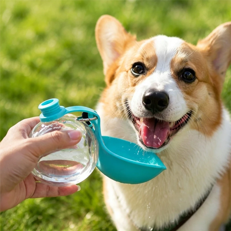 Garrafa de Água Portátil para Cães com Tigela Antivazamento - Imagem 5