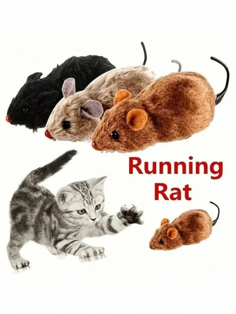 Brinquedo de Rato de Pelúcia para Gatos e Cães com Movimento Mecânico - Imagem 6
