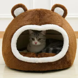 casa para gatos em pelúcia macia