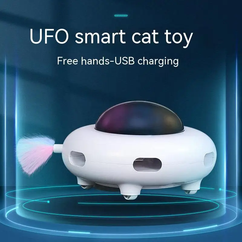 Brinquedo Teaser UFO para Gatos com Pena Substituível USB - Imagem 5