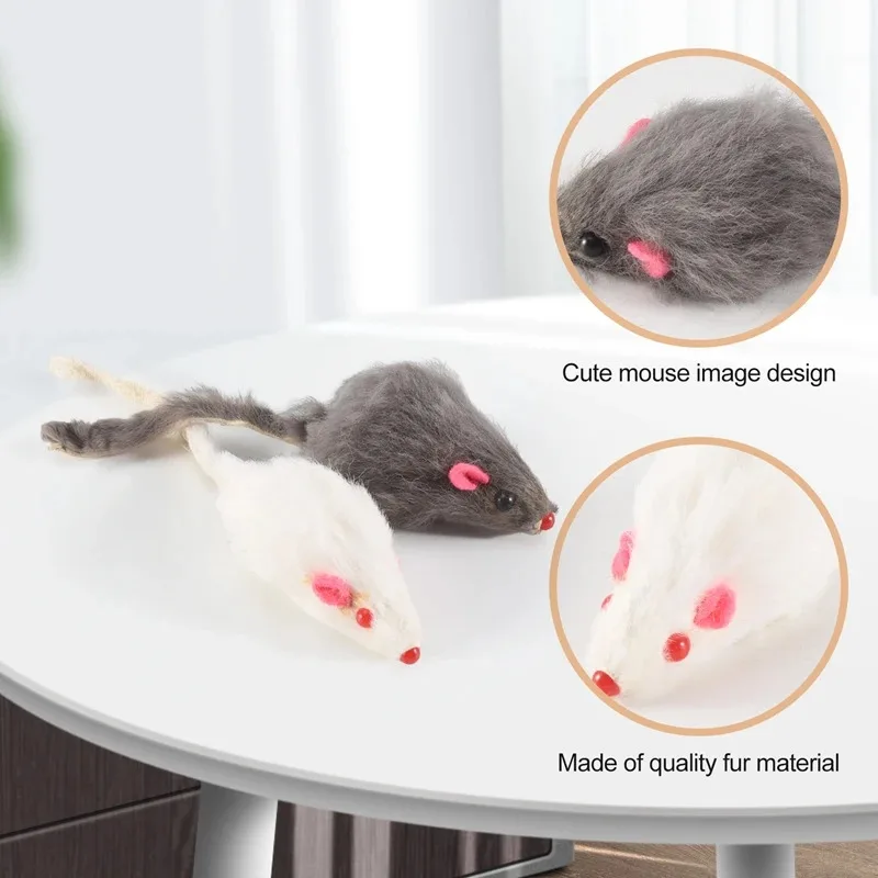 Brinquedo para Gatos Rato de Pelúcia Pacote com 10 - Imagem 3