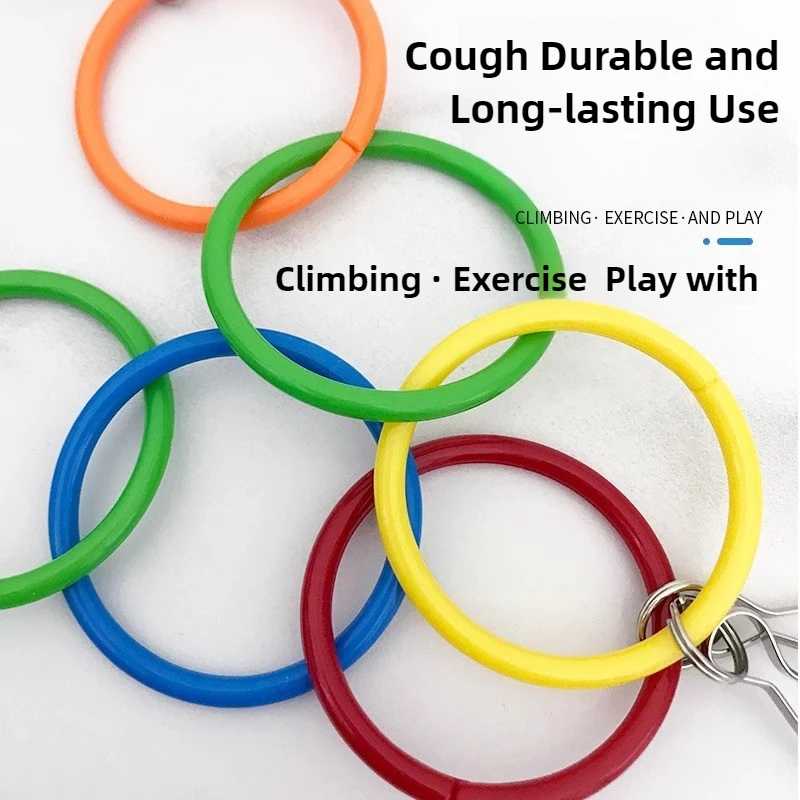 Brinquedo Balanço para Pássaros com Sino e Anel de Escalada Colorido - Imagem 5
