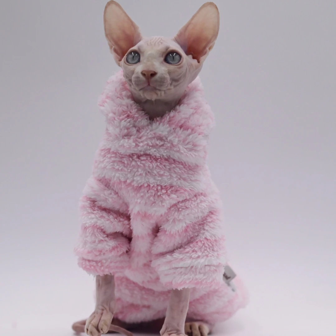 Cardigan Pet de Fleece para Gatos Sem Pelo G - Image 3