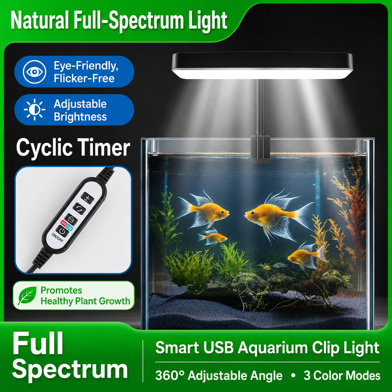 Luz LED para Aquário USB com Brilho e Temporizador Ajustáveis - Image 4