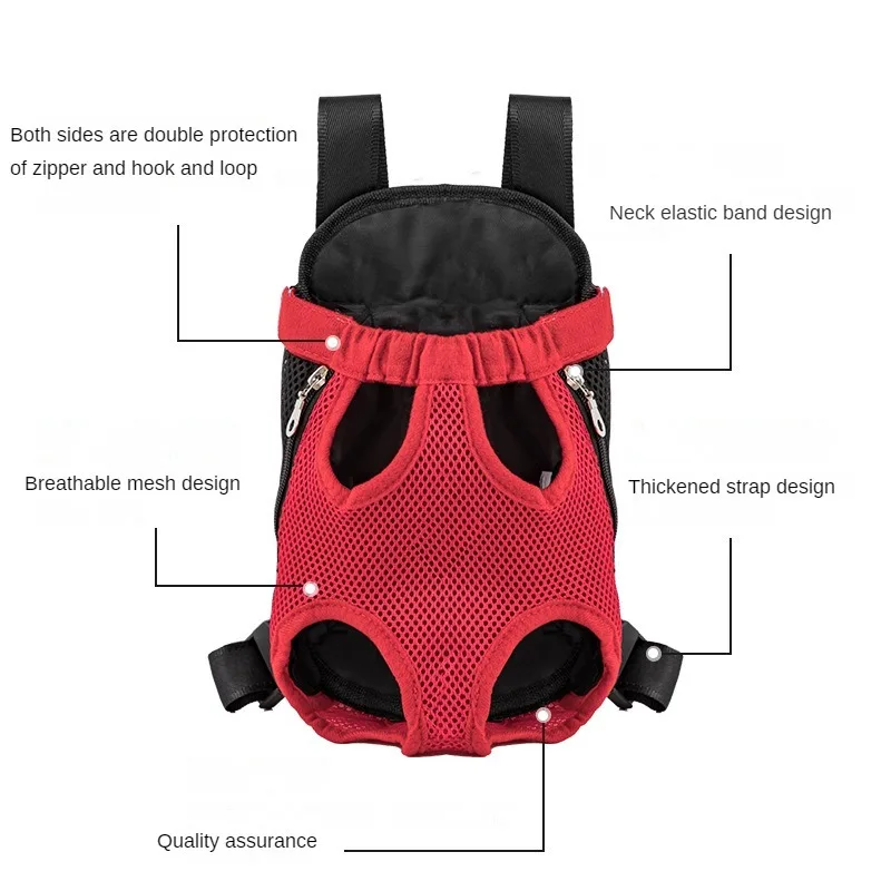 Mochila Canguru para Cães e Gatos de Nylon Respirável para Viagem - Imagem 3