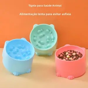 comedouro lento para cães e gatos