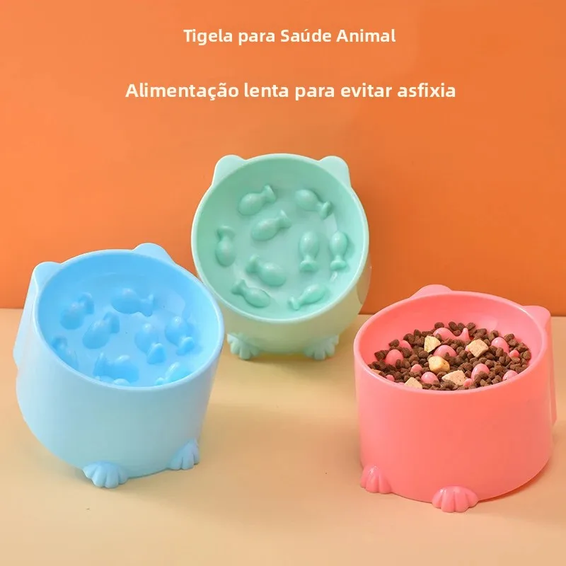 comedouro lento para cães e gatos