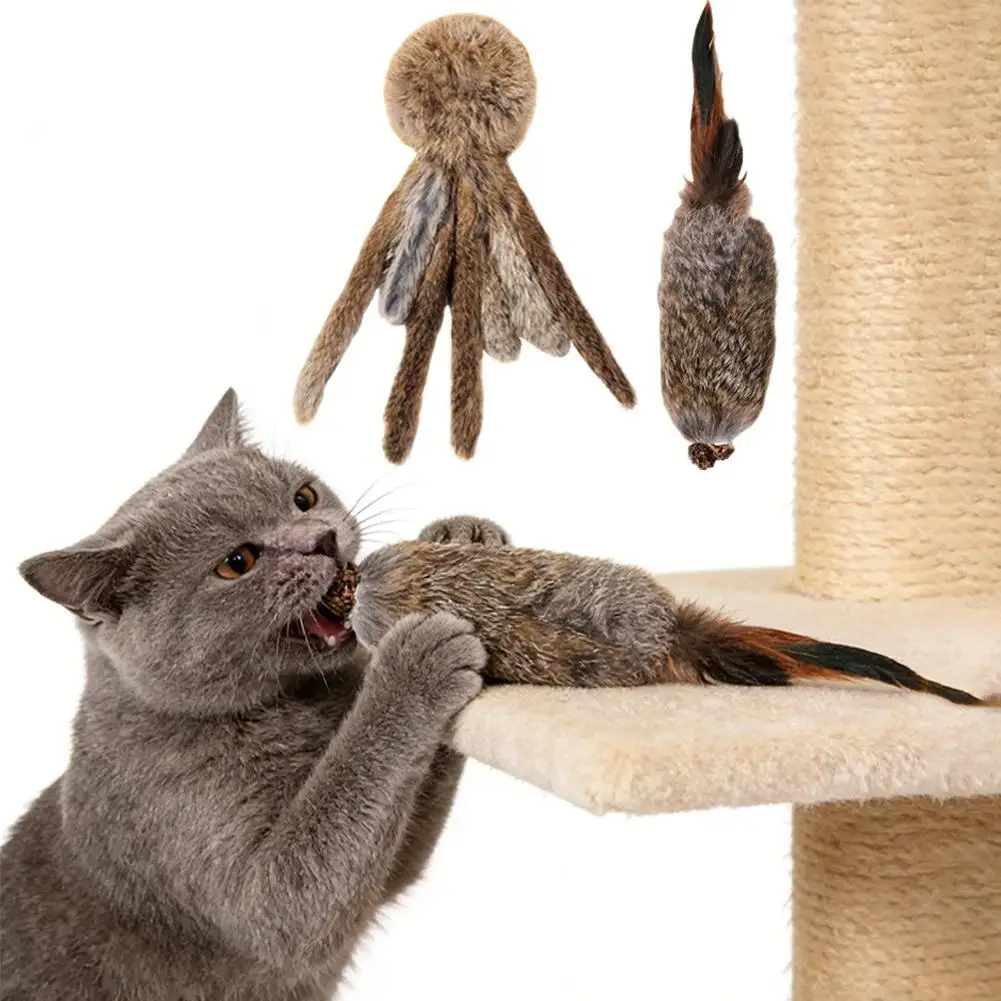 brinquedo de pelúcia artificial de coelho para gatos