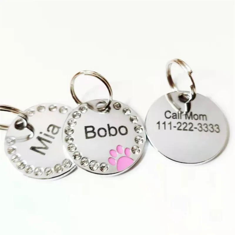 Plaquinha de Identificação para Cães e Gatos de Aço Inoxidável 25mm - Imagem 6
