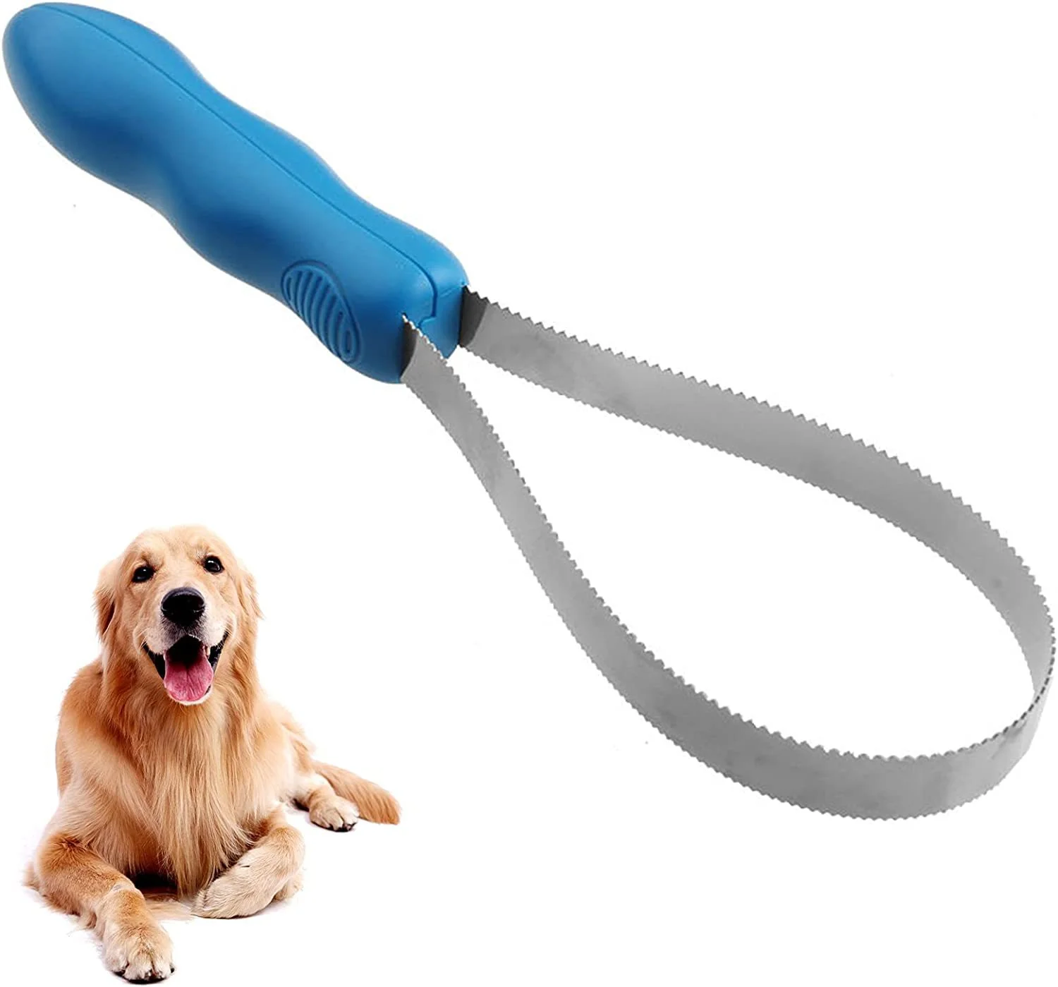 Escova de Tosa para Cães de Pelo Longo Remove Pelos Soltos - Imagem 5
