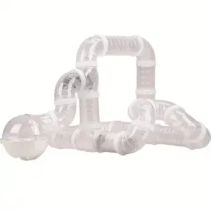 túnel conectável transparente para hamster