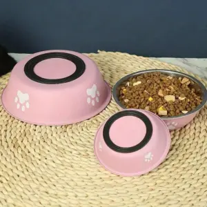 tigela de aço inoxidável para cães e gatos