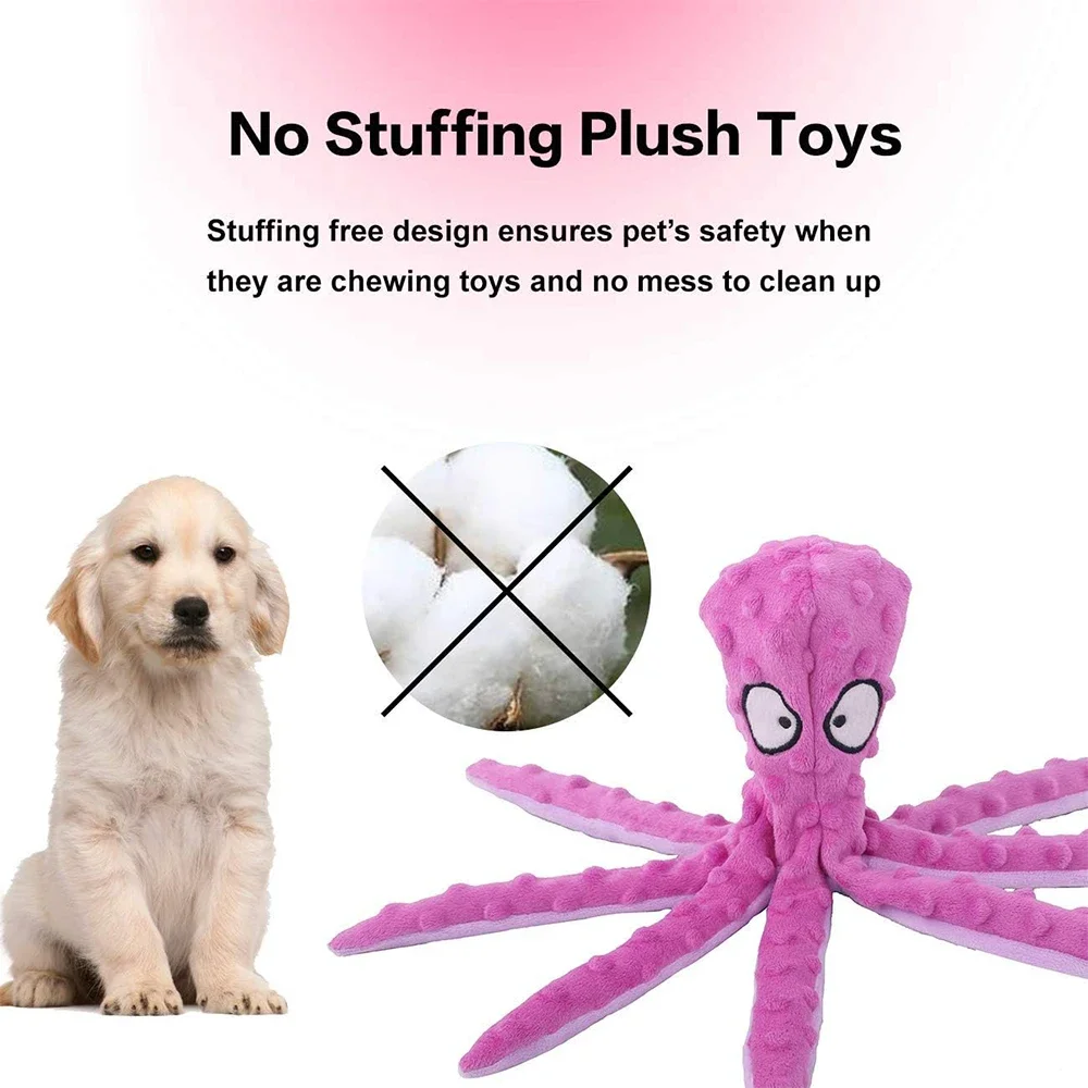 Brinquedo Polvo para Cães de Pelúcia Sem Enchimento com Squeaker - Imagem 2