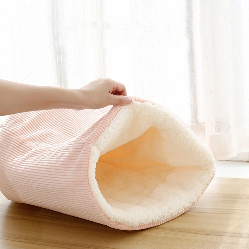 Cama Saco de Dormir para Gatos e Cães de Veludo e Fleece - Image 2
