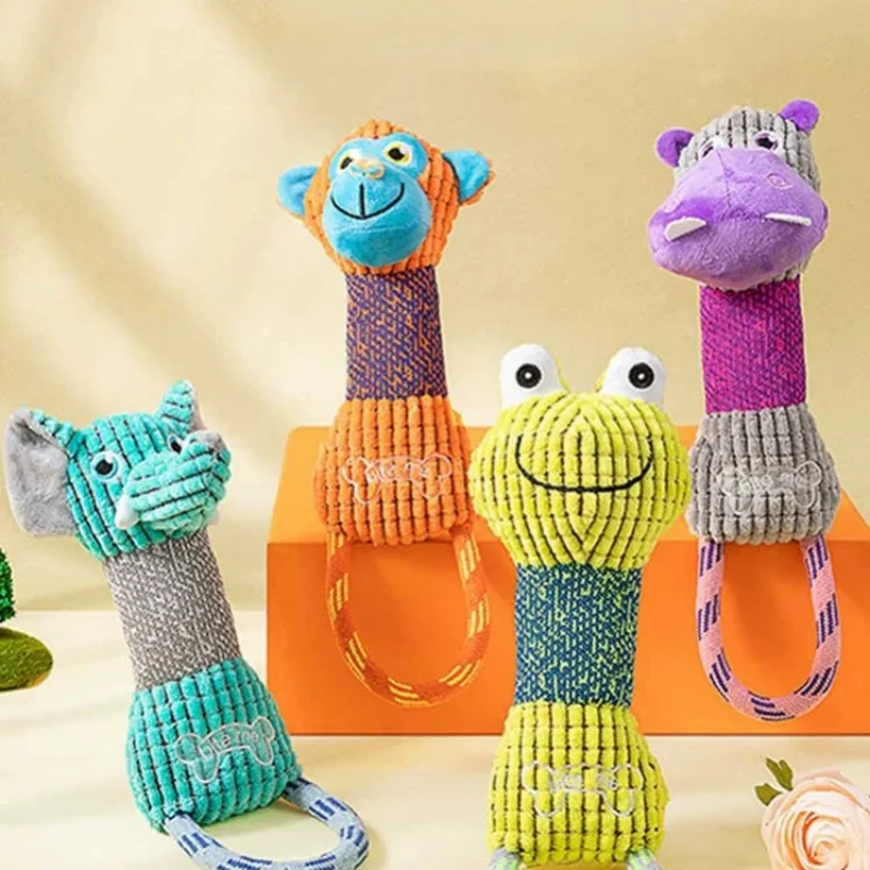 Brinquedo de Veludo para Cães com Apito Interno Resistente à Mordida - Imagem 2