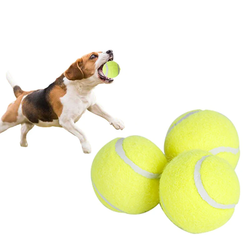 Bola de Tênis para Cães de Borracha com 5 cm para Mastigar - Imagem 3