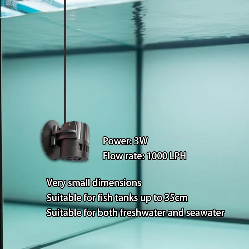 Mini Gerador de Ondas para Aquário de até 35 cm com Ventosa - Imagem 3